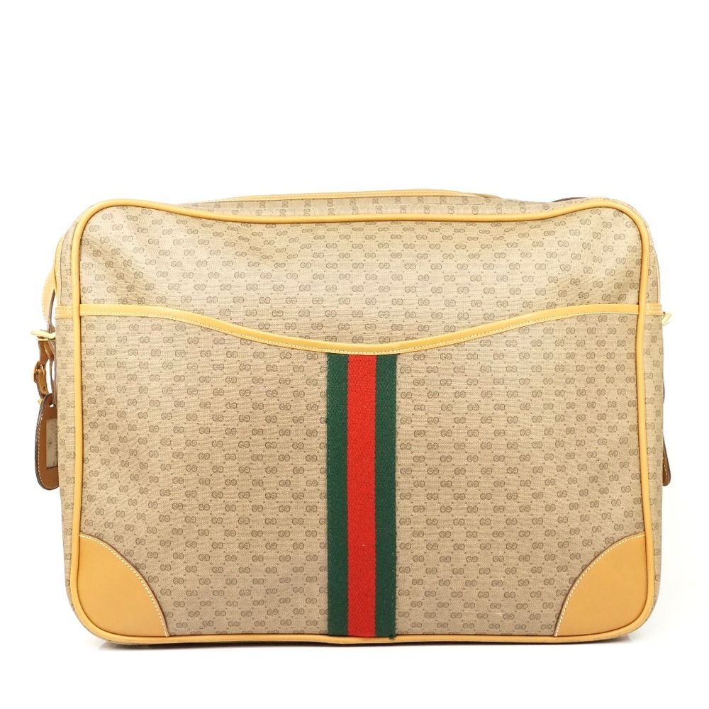Auth Gucci Gg Large Crossbody Bag Beige #1613G31